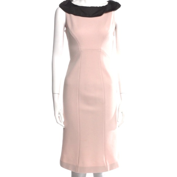 Diane von Furstenberg Wool Blend Dress Women 4 Blush Pink‎ Silk Lined Sheath - Picture 1 of 13